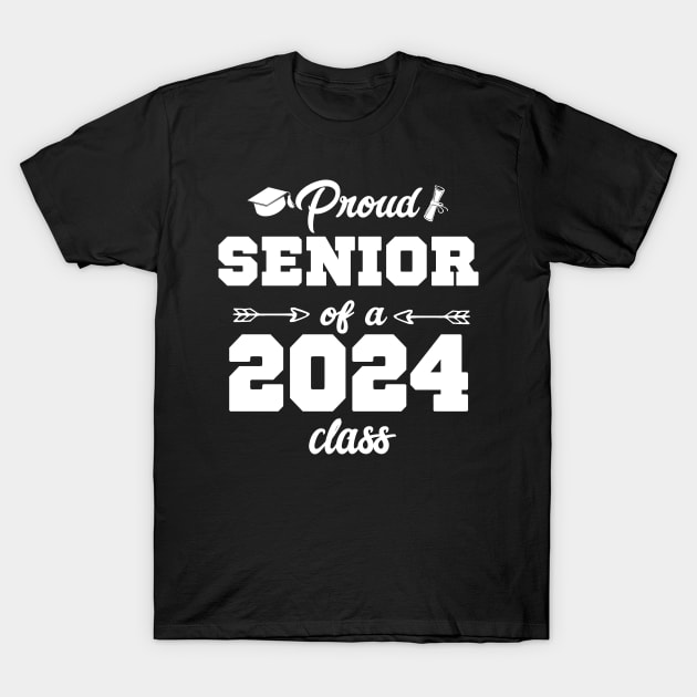 Proud Senior of Class 2024 T-Shirt by SecuraArt